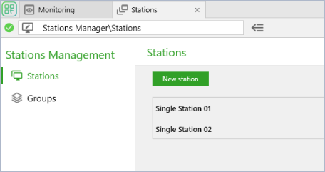MightyViewer Stations management tab